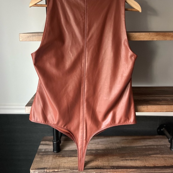 Brown Leather Bodysuit - Picture 3 of 3